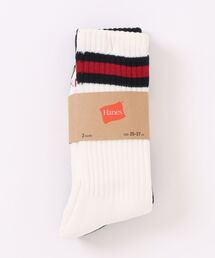 HANES（ヘインズ）の「【HANES/ヘインズ】フルパイル クルーラインソックス 2足組（ソックス/靴下）」