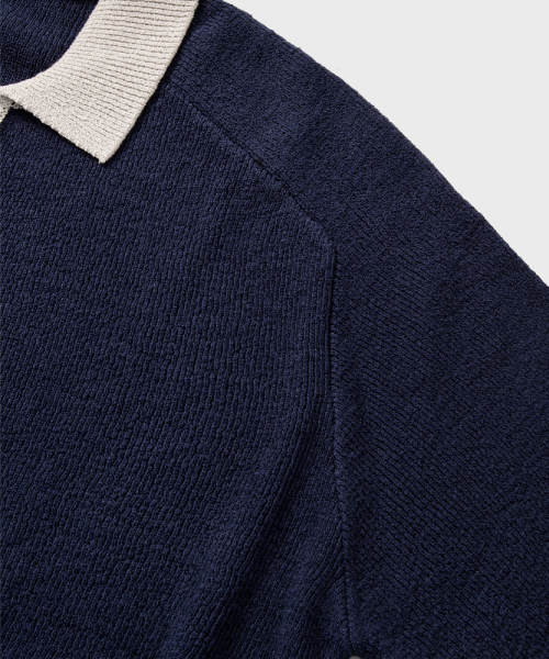 NONBLANK(ノンブランク)の「ラグランハーフスリーブカラー ニット_NAVY(ニット/セーター・レディース・その他・LARGE/MEDIUM/SMALL/X-LARGE)」の4枚目の写真