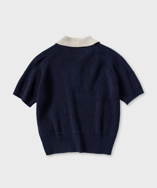 NONBLANK(ノンブランク)の「ラグランハーフスリーブカラー ニット_NAVY(ニット/セーター・レディース・その他・LARGE/MEDIUM/SMALL/X-LARGE)」の8枚目の写真