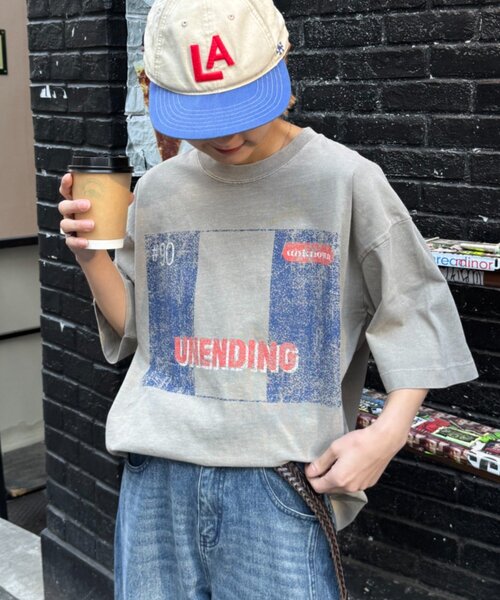 CIAOPANIC TYPY（チャオパニックティピー）の「【ユニセックス】【プラスサイズあり】【SWITCH RECORD】ヴィンテージフェードツアーTee（Tシャツ/カットソー・レディース・ホワイト/グリーン/ブラック/グレー・XX-LARGE/LARGE/MEDIUM）」の3枚目の写真