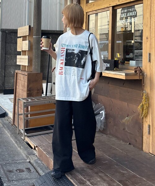 CIAOPANIC TYPY（チャオパニックティピー）の「【ユニセックス】【プラスサイズあり】【SWITCH RECORD】ヴィンテージフェードツアーTee（Tシャツ/カットソー・レディース・ホワイト/グリーン/ブラック/グレー・XX-LARGE/LARGE/MEDIUM）」の5枚目の写真