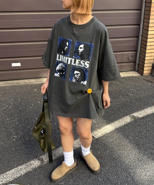 CIAOPANIC TYPY（チャオパニックティピー）の「【ユニセックス】【プラスサイズあり】【SWITCH RECORD】ヴィンテージフェードツアーTee（Tシャツ/カットソー・レディース・ホワイト/グリーン/ブラック/グレー・XX-LARGE/LARGE/MEDIUM）」の10枚目の写真