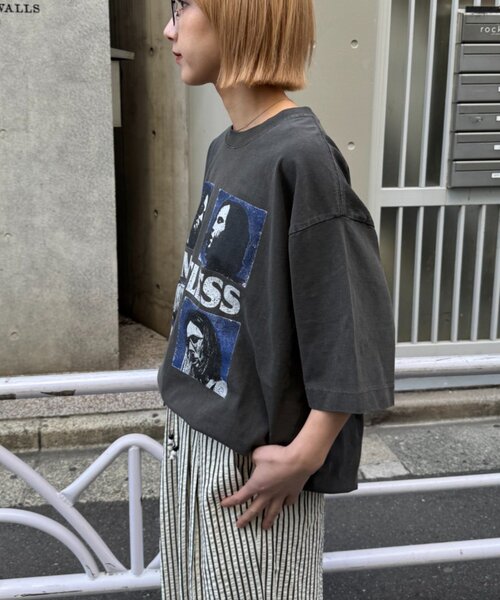 CIAOPANIC TYPY（チャオパニックティピー）の「【ユニセックス】【プラスサイズあり】【SWITCH RECORD】ヴィンテージフェードツアーTee（Tシャツ/カットソー・レディース・ホワイト/グリーン/ブラック/グレー・XX-LARGE/LARGE/MEDIUM）」の13枚目の写真