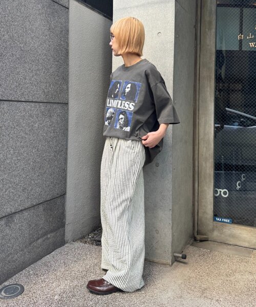 CIAOPANIC TYPY（チャオパニックティピー）の「【ユニセックス】【プラスサイズあり】【SWITCH RECORD】ヴィンテージフェードツアーTee（Tシャツ/カットソー・レディース・ホワイト/グリーン/ブラック/グレー・XX-LARGE/LARGE/MEDIUM）」の16枚目の写真