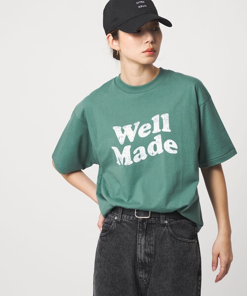 CITEN(シテン)の「<CITEN>WELL MADEプリントT(Tシャツ/カットソー・レディース・ケリーグリーン/グレー系/イエロー・FREE)」の2枚目の写真