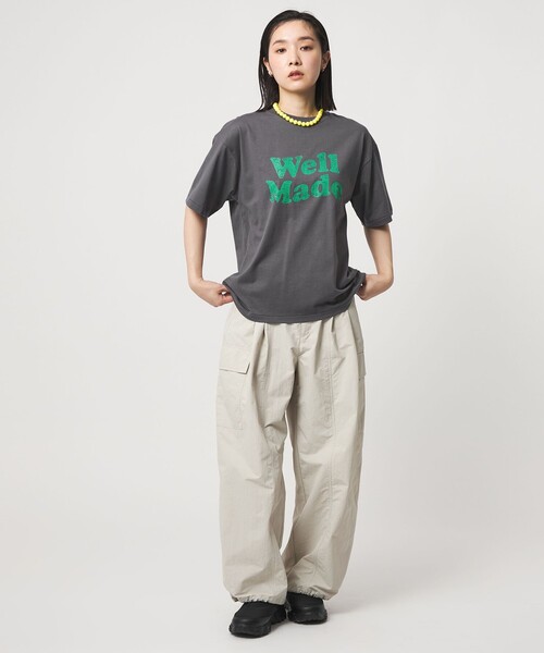 CITEN(シテン)の「<CITEN>WELL MADEプリントT(Tシャツ/カットソー・レディース・ケリーグリーン/グレー系/イエロー・FREE)」の5枚目の写真