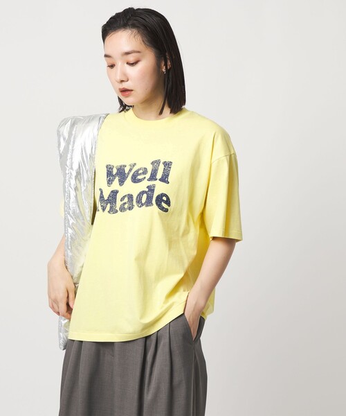 CITEN(シテン)の「<CITEN>WELL MADEプリントT(Tシャツ/カットソー・レディース・ケリーグリーン/グレー系/イエロー・FREE)」の6枚目の写真
