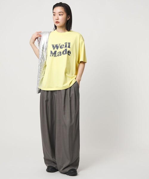 CITEN(シテン)の「<CITEN>WELL MADEプリントT(Tシャツ/カットソー・レディース・ケリーグリーン/グレー系/イエロー・FREE)」の7枚目の写真
