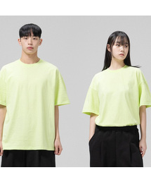 オーバーサイズ 無地 ラウンド 半袖Tシャツ