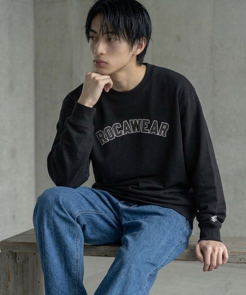 ROCAWEAR(ロカウェア)の「ROCAWEAR/ロカウェア COLLEGESWEAT SHIRT(CN)(スウェット・メンズ・グレー/ブラック・XX-LARGE/X-LARGE/LARGE/MEDIUM/SMALL)」の6枚目の写真