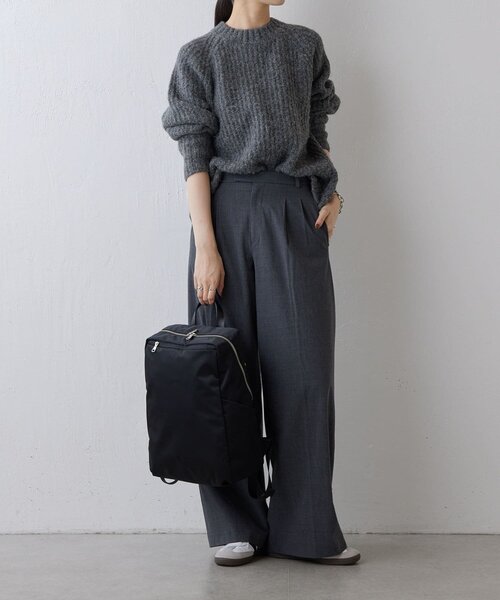 russet（ラシット）の「ナイロンリュックサック（バックパック/リュック・レディース・ブラック/ネイビー・FREE）」の5枚目の写真