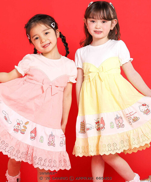 SLAP SLIP（スラップスリップ）の「【SWIMMERｘサンリオキャラクターズｘSLAPSLIP】フレアスカートレース付きワンピース(80~130cm)（ワンピース・キッズ・イエロー系その他/ピンク系その他・130cm/120cm/100cm/110cm/90cm/80ｃｍ）」の13枚目の写真