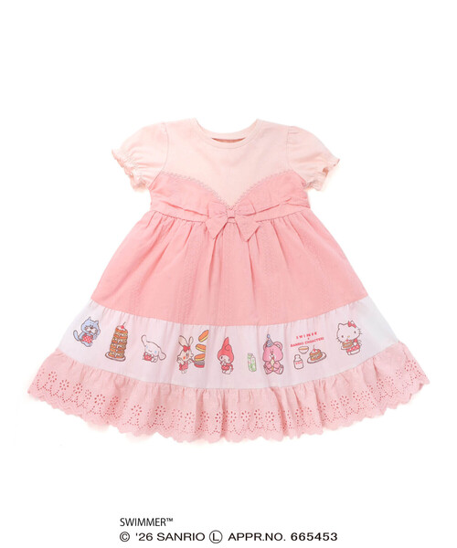 SLAP SLIP（スラップスリップ）の「【SWIMMERｘサンリオキャラクターズｘSLAPSLIP】フレアスカートレース付きワンピース(80~130cm)（ワンピース・キッズ・イエロー系その他/ピンク系その他・130cm/120cm/100cm/110cm/90cm/80ｃｍ）」の14枚目の写真