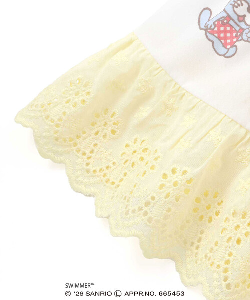 SLAP SLIP（スラップスリップ）の「【SWIMMERｘサンリオキャラクターズｘSLAPSLIP】フレアスカートレース付きワンピース(80~130cm)（ワンピース・キッズ・イエロー系その他/ピンク系その他・130cm/120cm/100cm/110cm/90cm/80ｃｍ）」の5枚目の写真