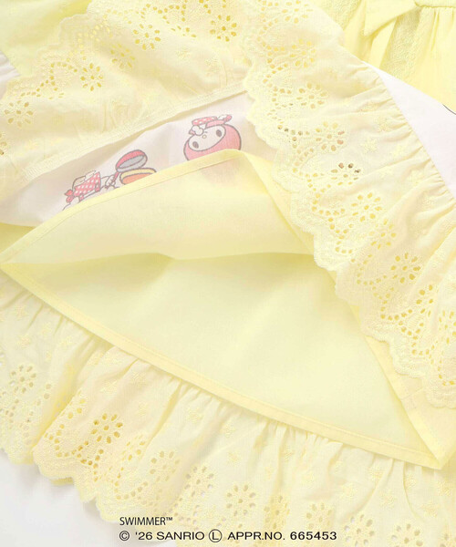 SLAP SLIP（スラップスリップ）の「【SWIMMERｘサンリオキャラクターズｘSLAPSLIP】フレアスカートレース付きワンピース(80~130cm)（ワンピース・キッズ・イエロー系その他/ピンク系その他・130cm/120cm/100cm/110cm/90cm/80ｃｍ）」の6枚目の写真