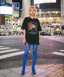 CONECTX（コネクト エックス）の「CONECTX x viesti Embroidery Effect Screen Print T-shirt_Black（Tシャツ/カットソー）」