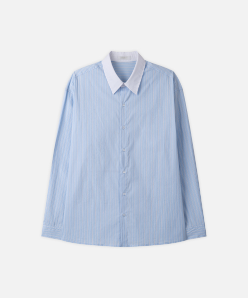 DRAW FIT（ドローフィット）の「クレリックストライプシャツ [スカイブルー]（シャツ/ブラウス・メンズ・その他・M/L/XL）」の4枚目の写真