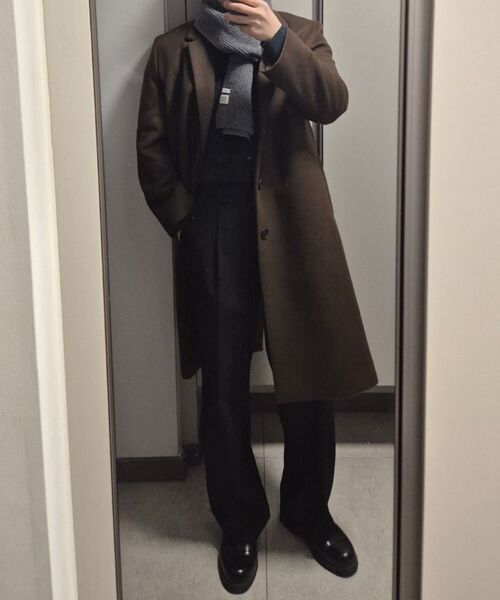 DRAW FIT（ドローフィット）の「プレミアピュアカシミヤヒドゥンシングルコート [チェスナットブラウン]（チェスターコート・メンズ・その他・MEDIUM/LARGE/X-LARGE）」の14枚目の写真
