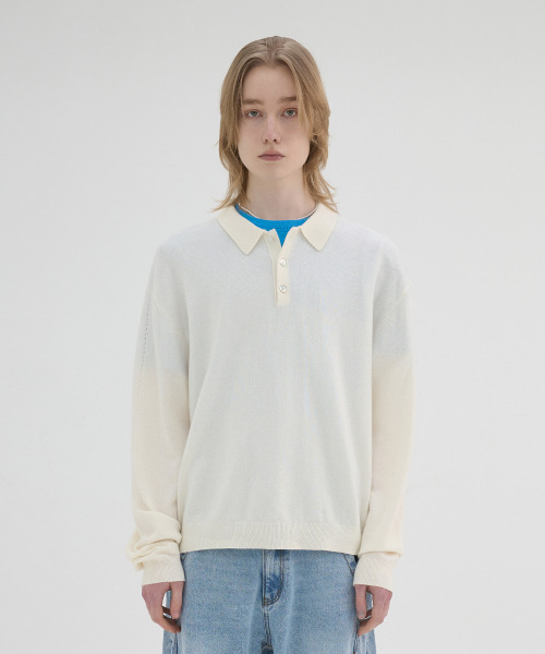 NOUN(ノウン)の「essential collar knit (ivory)(ニット/セーター・メンズ・その他・1/2)」の1枚目の写真