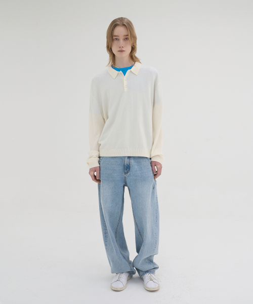 NOUN(ノウン)の「essential collar knit (ivory)(ニット/セーター・メンズ・その他・1/2)」の2枚目の写真