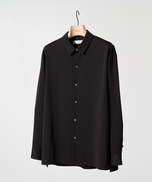 THE TOKYO(ザトウキョウ)の「【THE TOKYO/ザトウキョウ】Light Matte Stretch Jersey L/S Shirt(シャツ/ブラウス・メンズ・ブラック/ダークブラウン・44/48/46)」の1枚目の写真