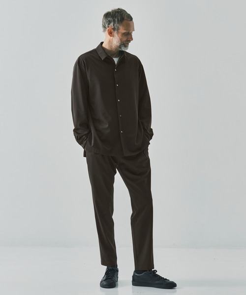 THE TOKYO(ザトウキョウ)の「【THE TOKYO/ザトウキョウ】Light Matte Stretch Jersey L/S Shirt(シャツ/ブラウス・メンズ・ブラック/ダークブラウン・44/48/46)」の8枚目の写真