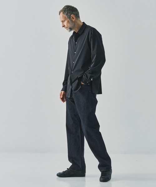 THE TOKYO(ザトウキョウ)の「【THE TOKYO/ザトウキョウ】Light Matte Stretch Jersey L/S Shirt(シャツ/ブラウス・メンズ・ブラック/ダークブラウン・44/48/46)」の6枚目の写真