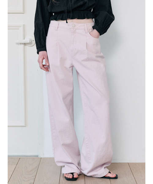 ETMON(エトモン)の「Pintuck Cotton Pants, Pink(その他パンツ・レディース・その他・SMALL/MEDIUM)」の2枚目の写真