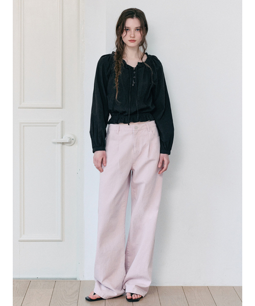 ETMON(エトモン)の「Pintuck Cotton Pants, Pink(その他パンツ・レディース・その他・SMALL/MEDIUM)」の4枚目の写真