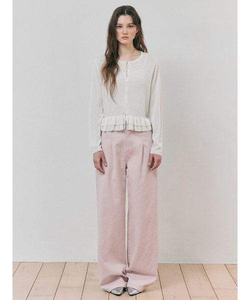 ETMON(エトモン)の「Pintuck Cotton Pants, Pink(その他パンツ・レディース・その他・SMALL/MEDIUM)」の6枚目の写真