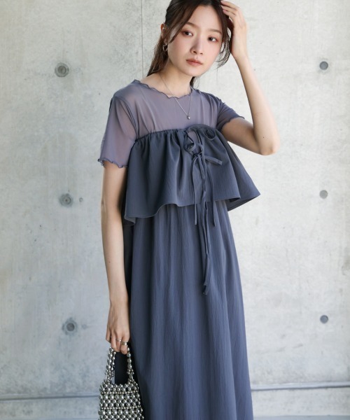 Bab(バブ)の「【S・Mサイズ展開あり】マルチWAYビスチェセットワンピース(ワンピース・レディース・ホワイト系その他/グレー・MEDIUM/SMALL)」の5枚目の写真