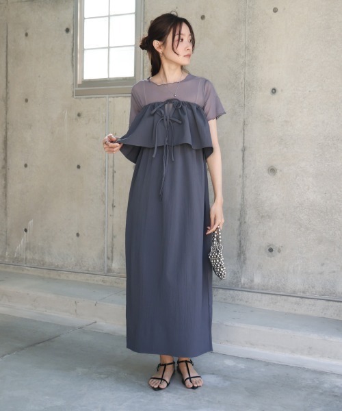 Bab(バブ)の「【S・Mサイズ展開あり】マルチWAYビスチェセットワンピース(ワンピース・レディース・ホワイト系その他/グレー・MEDIUM/SMALL)」の7枚目の写真