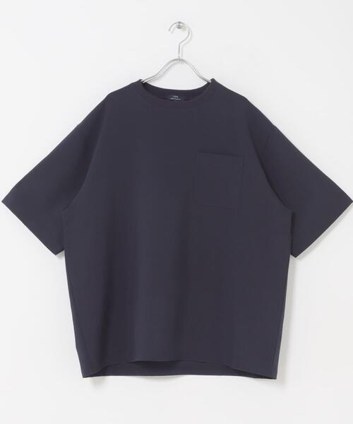 ITEMS URBANRESEARCH(アイテムズ アーバンリサーチ)の「2wayストレッチクルーネック布帛Tシャツ(Tシャツ/カットソー・メンズ・ネイビー/ベージュ/グレー/ブラック・LARGE/MEDIUM)」の5枚目の写真