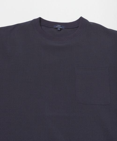 ITEMS URBANRESEARCH(アイテムズ アーバンリサーチ)の「2wayストレッチクルーネック布帛Tシャツ(Tシャツ/カットソー・メンズ・ネイビー/ベージュ/グレー/ブラック・LARGE/MEDIUM)」の6枚目の写真
