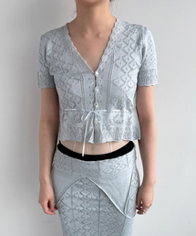 【EUCHRONIA/ユークロニア】Silk lace cardigan