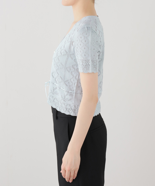 EDIT. FOR LULU（エディットフォールル）の「【EUCHRONIA/ユークロニア】Silk lace cardigan（ニット/セーター・レディース・サックスブルー・FREE）」の11枚目の写真