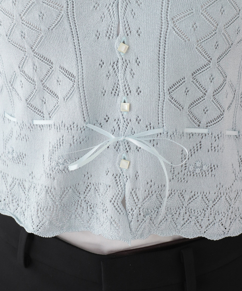 EDIT. FOR LULU（エディットフォールル）の「【EUCHRONIA/ユークロニア】Silk lace cardigan（ニット/セーター・レディース・サックスブルー・FREE）」の15枚目の写真