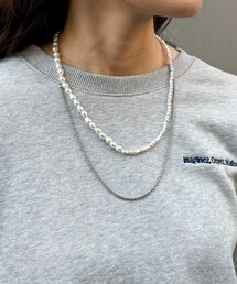 fredy emue | パールチェーンアシメネックレス(ネックレス)