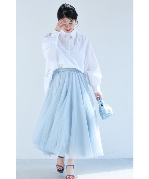cawaii（カワイイ）の「大人の後ろレースシャツ（シャツ/ブラウス・レディース・ホワイト・L～LL/S～Ｍ）」の12枚目の写真