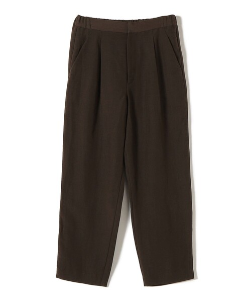 SHIPS（シップス）の「SHIPS Primary Navy Label:麻混 テーパード パンツ（セットアップ対応）（その他パンツ・レディース・ネイビー/ブラウン・36/38）」の2枚目の写真
