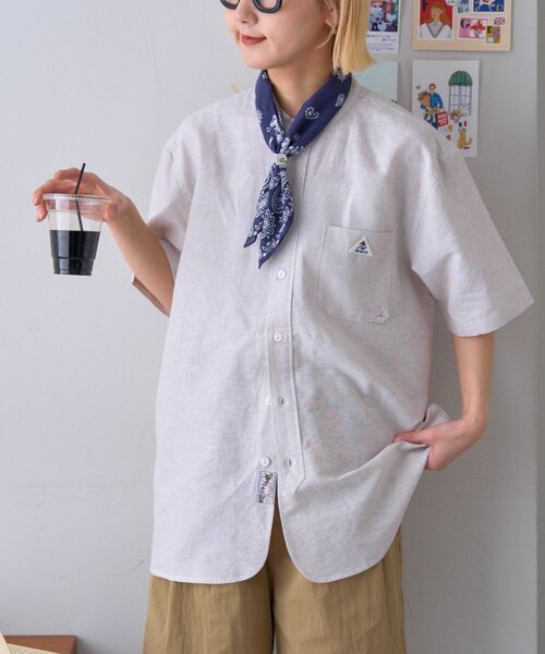 GEVACO(ゲバコ)の「【GEVACO】綿麻バンドカラーシャツ(シャツ/ブラウス・メンズ・ベージュ/パープル/グリーン・MEDIUM/LARGE)」の10枚目の写真