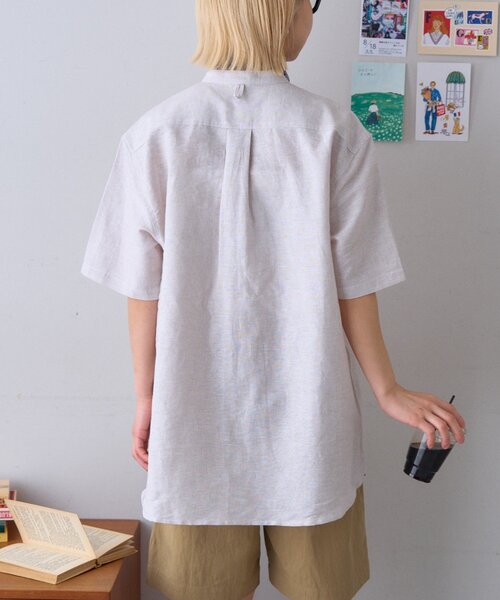 GEVACO(ゲバコ)の「【GEVACO】綿麻バンドカラーシャツ(シャツ/ブラウス・メンズ・ベージュ/パープル/グリーン・MEDIUM/LARGE)」の13枚目の写真