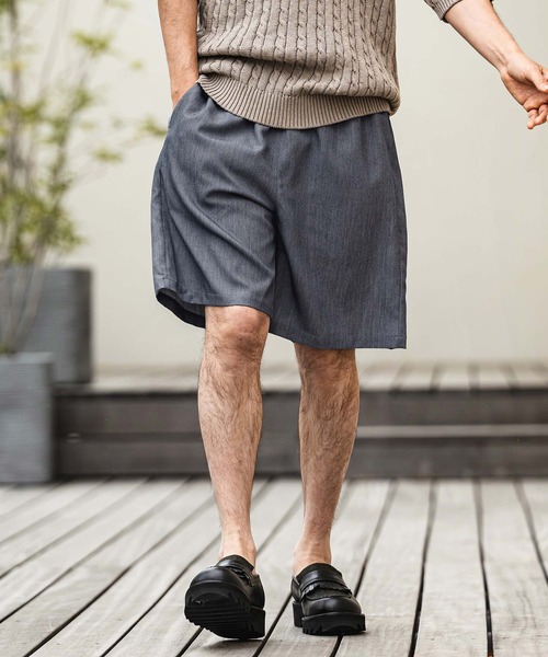 CAMBIO(カンビオ)の「mp14963- Daily Chambray Shorts ショートパンツ(S600126cmb)(その他パンツ・メンズ・ネイビー/ブラック・L/M/S)」の4枚目の写真
