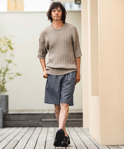 CAMBIO(カンビオ)の「mp14963- Daily Chambray Shorts ショートパンツ(S600126cmb)(その他パンツ・メンズ・ネイビー/ブラック・L/M/S)」の6枚目の写真