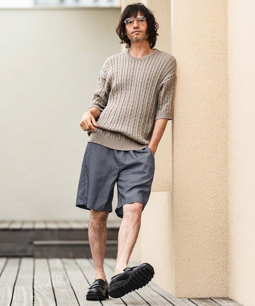 CAMBIO(カンビオ)の「mp14963- Daily Chambray Shorts ショートパンツ(S600126cmb)(その他パンツ・メンズ・ネイビー/ブラック・L/M/S)」の7枚目の写真