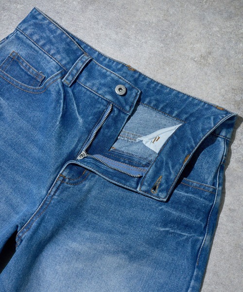 LANDNESS(ランドネス)の「【LANDNESS/ランドネス】VINTAGE DISTRESSED WIDE DENIM PANTS/ヴィンテージディストレストワイドデニムパンツ(デニムパンツ・メンズ・インディゴブルー・S/M/L)」の2枚目の写真