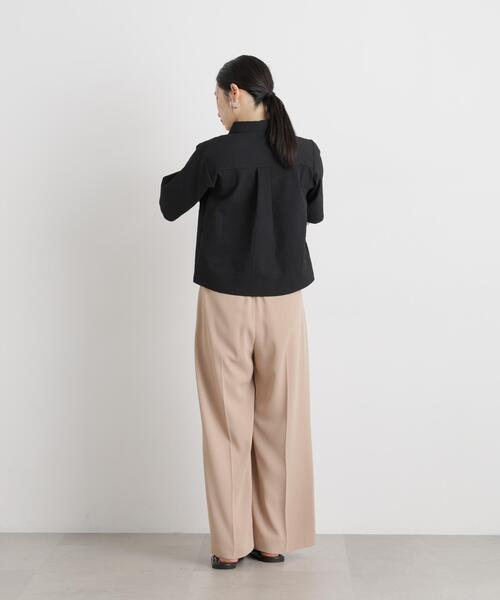 THOUSAND MILE(サウザンドマイル)の「THOUSAND MILE/SEERSUCKER SHIRT(セットアップ可)(シャツ/ブラウス・レディース・ブラック・FREE)」の8枚目の写真