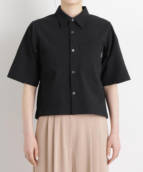 THOUSAND MILE(サウザンドマイル)の「THOUSAND MILE/SEERSUCKER SHIRT(セットアップ可)(シャツ/ブラウス・レディース・ブラック・FREE)」の9枚目の写真