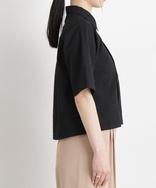 THOUSAND MILE(サウザンドマイル)の「THOUSAND MILE/SEERSUCKER SHIRT(セットアップ可)(シャツ/ブラウス・レディース・ブラック・FREE)」の10枚目の写真