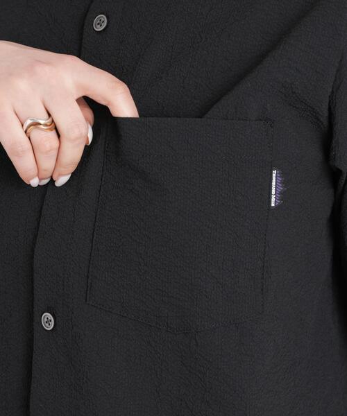 THOUSAND MILE(サウザンドマイル)の「THOUSAND MILE/SEERSUCKER SHIRT(セットアップ可)(シャツ/ブラウス・レディース・ブラック・FREE)」の14枚目の写真